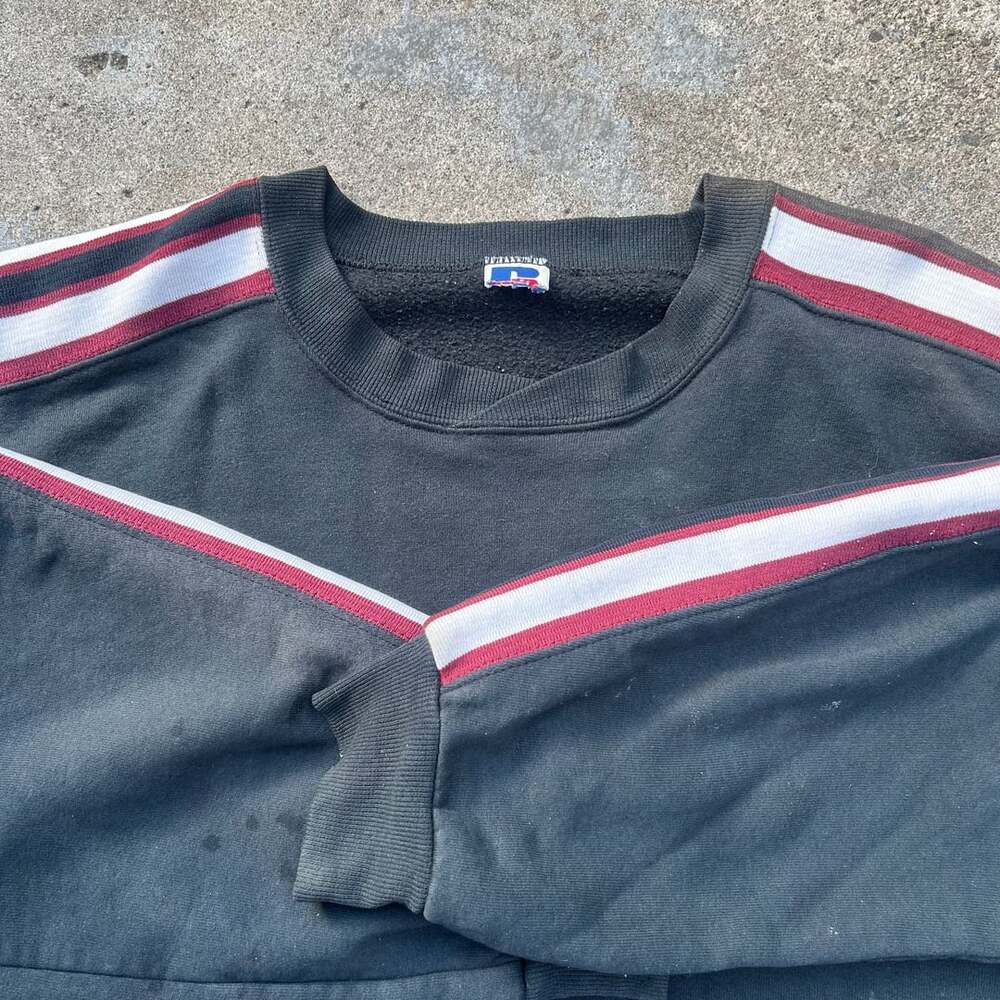 Vintage 90s Russell Athletic Striped Sweatshirt